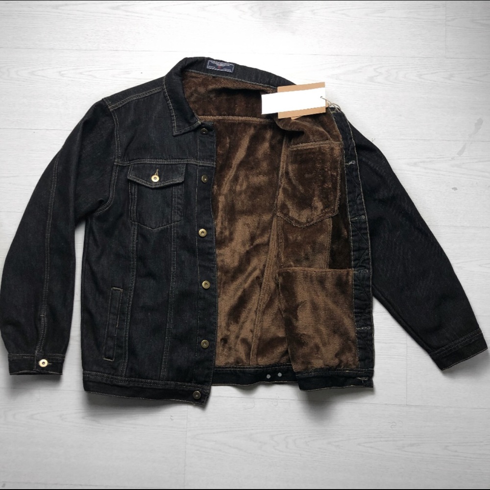 Denim Jean Fur Jacket